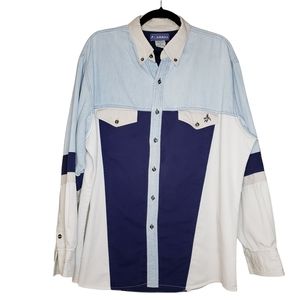 Vintage Alamosa Color Block Button Down